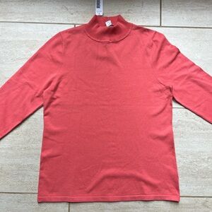 Pendleton coral pink blend mock neck sweater size M NWT